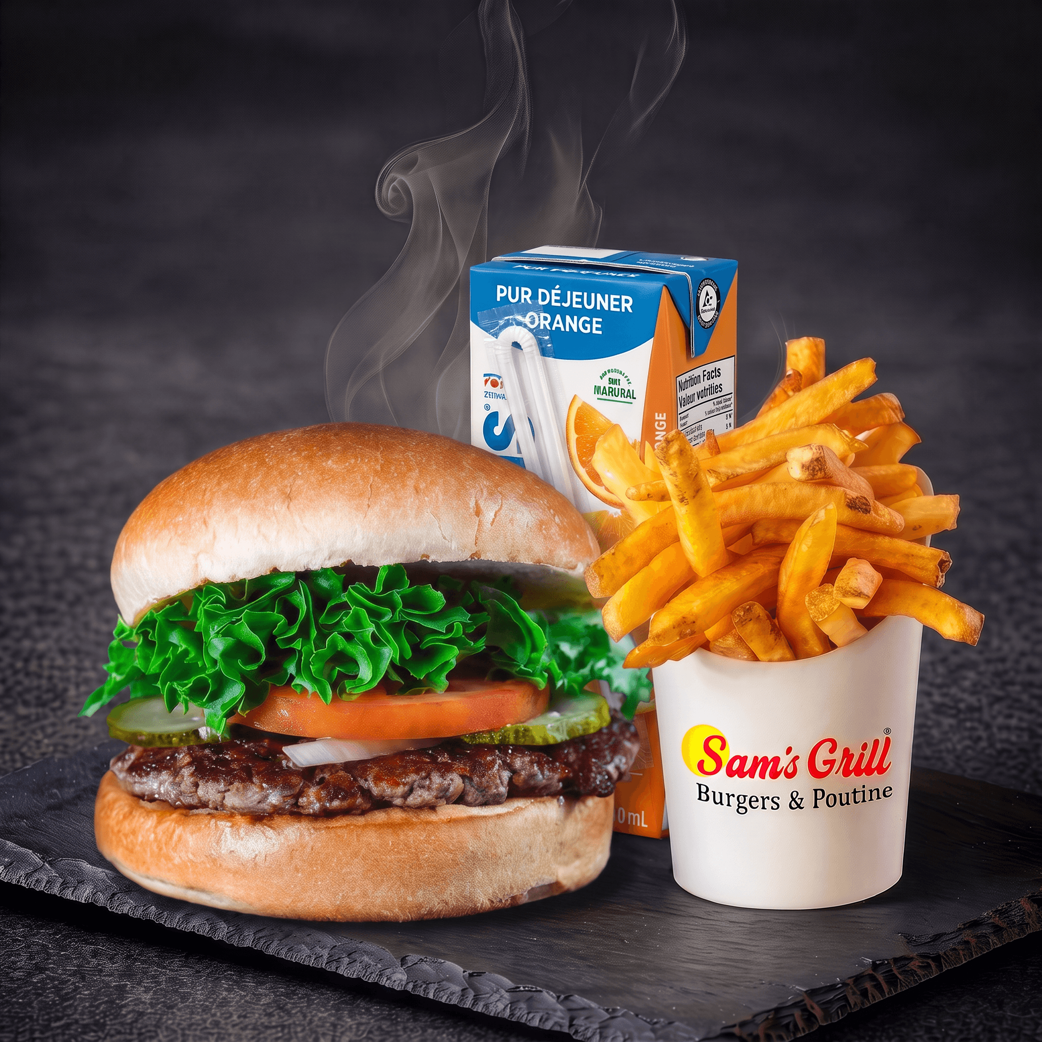 Junior Burger, Fries & Juice Box
